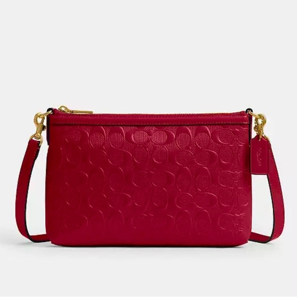 COACH (+4 free items*) Legacy Zip Top Crossbody Bag Signature Leather, brass - Picture 8 of 10